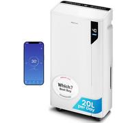 Pro Breeze Déshumidificateur à compresseur 20 L avec Wi-Fi, blanc