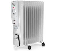 Pro Breeze Radiateur à bain d'huile 2500 W, 11 colonnes - Chauffage électrique portable Minuterie, 3 réglages de chaleur, Thermostat