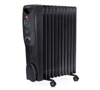 Pro Breeze Radiateur à bain d'huile 2500 W, 11 colonnes, Minuterie, 3 réglages de chaleur, Thermostat - Noir