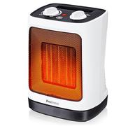 Pro Breeze Radiateur soufflant Céramique 2000 W - Chauffage d'appoint mobile - Oscillation Automatique - 2 Réglages de Température - Blanc