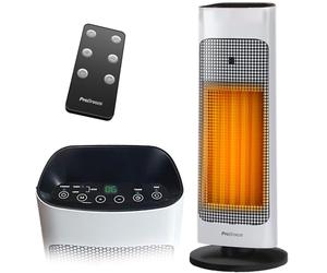 Pro Breeze Radiateur Soufflant Colonne 2000W avec télécommande et écran LED, Chauffage d'appoint, Mode ECO économe en énergie, Oscillation, Minuterie 24h, Thermostat réglable - Chambre, bureau, salon