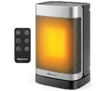 Pro Breeze Themacube mini Chauffage d'Appoint 1500W Céramique Soufflant Oscillant - Radiateur Électrique Mobile, Mode Ventilateur 2-en-1, Thermostat Éco, Télécommande, Écran Tactile Silencieux