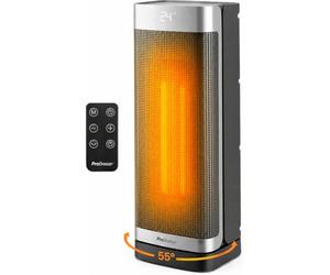 Pro Breeze Thermacube Chauffage d'Appoint 2000W Céramique Soufflant Oscillant - Radiateur Électrique Mobile avec Mode Ventilateur, Thermostat Éco, Télécommande et Écran Tactile pour Chambre