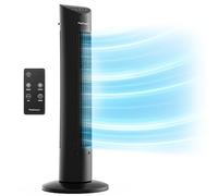 Pro Breeze Ventilateur Colonne Oscillante, Tour de 79 cm, Oscillation 70°, 60 Watts, 3 Vitesses - Télécommande et Minuterie, Programmable, Adapté pour la Maison et le Bureau - Noir