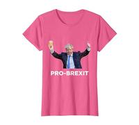 Pro Brexit Brexiteer Fun Conservateur Anglais Politique T-Shirt, Femme, Rose Chiné, M