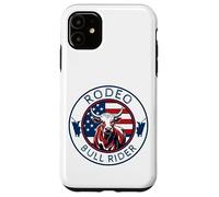 Pro Bull Riding Drapeau USA Rodéo Événement Cowboy Rider Gear Coque pour iPhone 11