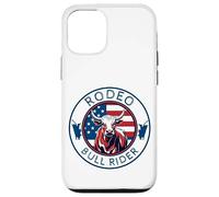 Pro Bull Riding Drapeau USA Rodéo Événement Cowboy Rider Gear Coque pour iPhone 12/12 Pro