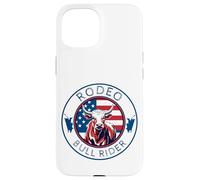 Pro Bull Riding Drapeau USA Rodéo Événement Cowboy Rider Gear Coque pour iPhone 15