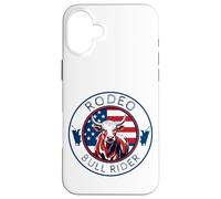 Pro Bull Riding Drapeau USA Rodéo Événement Cowboy Rider Gear Coque pour iPhone 16 Plus