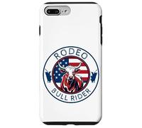 Pro Bull Riding Drapeau USA Rodéo Événement Cowboy Rider Gear Coque pour iPhone 7 Plus/8 Plus