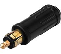 Pro Car 65015 Fiche normalisée avec contacts à visser 15 A, noir - convient à toutes les prises normalisées selon DIN EN ISO 4165