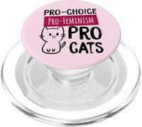 Pro Choice Pro Féminisme Pro Cats Funny Cute Féminist Cat Mom PopSockets PopGrip pour MagSafe