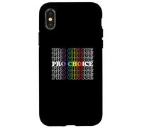 Pro Choice Rainbow Design Coque pour iPhone X/XS