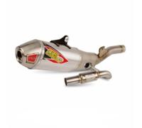 PRO CIRCUIT Ligne complète T-6 inox-inox/casquette inox avec pare-étincelle démontable