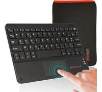 Pro Clavier AZERTY Bluetooth Sans Fil avec Pavé Tactile Multifonctionnel Intégré pour Tablette et Téléphone, LG, Lenovo M10, Samsung, Huawei, OnePlus, YESTEL, YOTOPT, SANNUO (avec Housse)