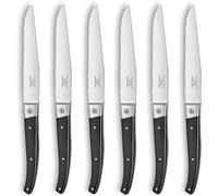 Pro - Coffret 6 Couteaux Steak Lame Dentée,Black