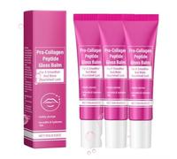 Pro-Collagen Peptide Gloss Balm, Peptide Pout Plumping Lip Balm, Pro-Collagen Repulpant Levre Balm, Pink Lip Serum Balm, Plumps, Hydrates & Smooths Lips, Sheer & Glossy Finish For Fuller Lips (3)