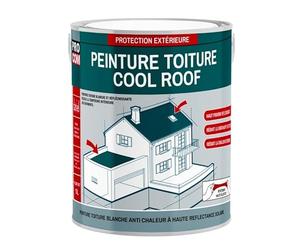 PRO COM Cool roof - Peinture toiture anti chaleur, peinture blanche réfléchissante 2.5 litres
