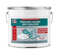 PRO COM Peinture façade anti chaleur, peinture blanche réflective, rafraîchit l'air intérieur - Technologie cool roof 10 litres