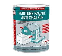 PRO COM Peinture façade anti chaleur, peinture blanche réflective, rafraîchit l'air intérieur - Technologie cool roof 2.5 litres