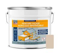 PRO COM Peinture façade crépi, façade à relief, imperméabilisation et protection des façades - Durable jusqu'à 10 ans 10 litres