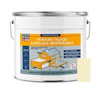 PRO COM Peinture façade crépi, façade à relief, imperméabilisation et protection des façades - Durable jusqu'à 10 ans 10 litres