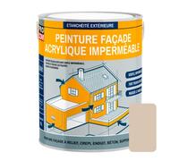 PRO COM Peinture façade crépi, façade à relief, imperméabilisation et protection des façades - Durable jusqu'à 10 ans 2.5 litres