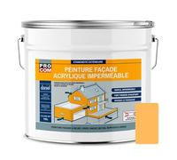 PRO COM Peinture façade crépi, façade à relief, imperméabilisation et protection des façades - Durable jusqu'à 10 ans 10 litres