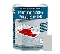 PRO COM Peinture piscine béton, peinture polyuréthane pour piscine et bassin, étanche et souple, béton, enduit, ciment 2.5 litres
