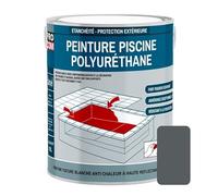 PRO COM Peinture piscine béton, peinture polyuréthane pour piscine et bassin, étanche et souple, béton, enduit, ciment 2.5 litres