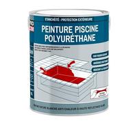 PRO COM Peinture piscine béton, peinture polyuréthane pour piscine et bassin, étanche et souple, béton, enduit, ciment 2.5 litres
