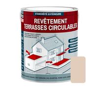 PRO COM Peinture, résine d'étanchéité imperméabilisation terrasse circulable, balcon, sols extérieurs, béton, plusieurs coloris 2.5 litres