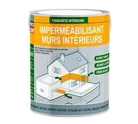 PRO COM Résine d'étanchéité mur intérieur, anti-humidité, anti-salpêtre - Plâtres, pierres, briques, ciment, béton 2.5 litres
