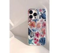 PRO-COMMERCES Coque de téléphone silicone été avec motif mer, coquillages bleu et orange pour iPhone 11 Pro