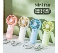 PRO-COMMERCES Mini ventilateur portatif à pile, portable pour l'été et pour l'extérieur (piles non incluses) - Rose