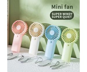 PRO-COMMERCES Mini ventilateur portatif à pile, portable pour l'été et pour l'extérieur (piles non incluses) - Rose