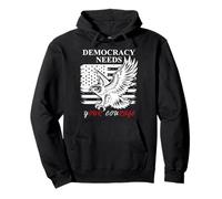 Pro Democracy Needs Your Courage No Kings USA Resist Fascism Sweat à Capuche