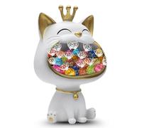 PRO DISTRI Chat Gourmand - Vide-Poche Garni de 30 chocolats Lindor de Lindt | Vide-poche chat garni de chocolats LINDOR LINDT - cadeau original fête des mères à offrir, décoration gourmande maison