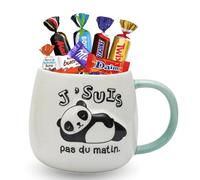 PRO DISTRI Mug Kawai Panda 3D 40 arni de 25 chocolats Célébrations, Kinder Shokobons et Mini-Bueno, Milka et Daim | Idée Cadeau Gourmand Pâques Anniversaire Fête des Mères