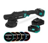 PRO Dual Polisseuse Action 20 V - Ø 125 mm | Avec 2 batteries 4,0 Ah, Chargeur Rapide et 5 disques de polissages