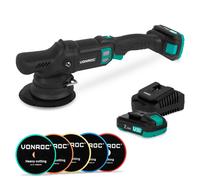 PRO Dual Polisseuse Action 20 V - Ø 150 mm | Avec 2 batteries 2,0 Ah, Chargeur Rapide et 5 disques de polissage