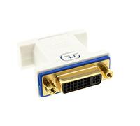 Pro DVI 24+5 Femelle vers VGA Femelle 15 Broches Vidéo Coupleur Adaptateur coupleur Blanc