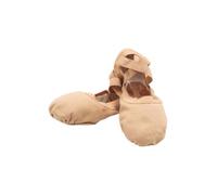 PRO Elastic S0621L pour Bloch Chaussures de demi-bout en toile avec élastiques sport danse classique ballerine détente essai spectacle cou pied danse professeur (lumière sable plante C, 5.5)