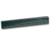 Pro Elec 95668B Prise 6 Prises 13 A 240 V Noir