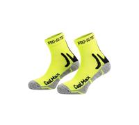 PRO-ELITE Chaussettes Coolmax pour homme, chaussettes de sport, recommandées pour la course, le trekking, le vélo, l'athlétisme, le football, le tennis, le padel, la randonnée., Jaune fluo, 43-46
