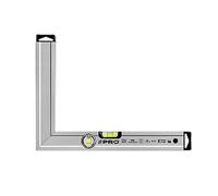 PRO Équerre de plâtrier en aluminium Argent Anodisé avec affichage vertical et horizontal - La dureté 9 sur l'Échelle de Mohs - Equerre de maçon- equerre menuisier - equerre charpentier - 30X40cm
