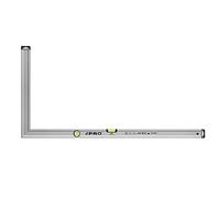 PRO Équerre de plâtrier en aluminium Argent Anodisé avec affichage vertical et horizontal - La dureté 9 sur l'Échelle de Mohs - Equerre de maçon - 50X100cm