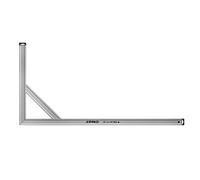 PRO Équerre de plâtrier en aluminium Argent Anodisé avec renforcement - La dureté 9 sur l'Échelle de Mohs - Equerre de maçon- equerre menuisier - equerre charpentier 60x120cm