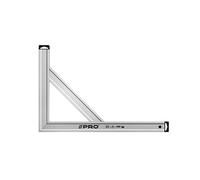 PRO Équerre de plâtrier en aluminium Argent Anodisé avec renforcement - La dureté 9 sur l'Échelle de Mohs - Equerre de maçon- equerre menuisier - equerre charpentier 40x60cm
