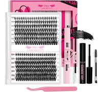 Pro Eyelash Extension Kit 280 Pieces False Corneal Eyelashes Extension Kit Individual Lashes With Lash Bond And Seal Eyelash Applicato Easy To Apply At Home (40d+50d-9-16mix Kit)
